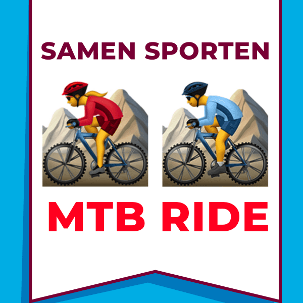 Samen sporten MTB ride Live Event 100ste aflevering