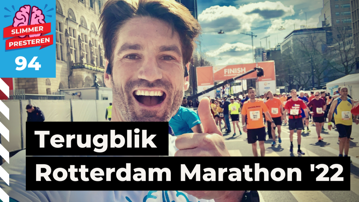 Gerrit bij de Rotterdam Marathon Finish